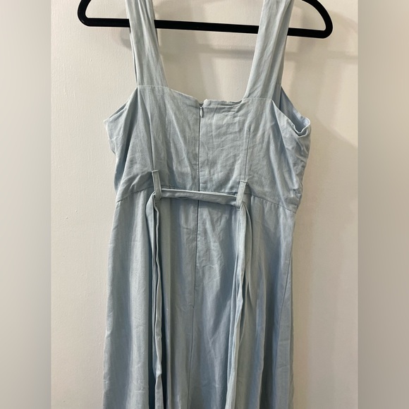 Eva Mendes Light Denim Midi Dress Small - Picture 5 of 12